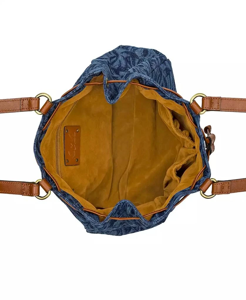 Patricia Nash Mouliana Small Denim Drawstring Satchel 4