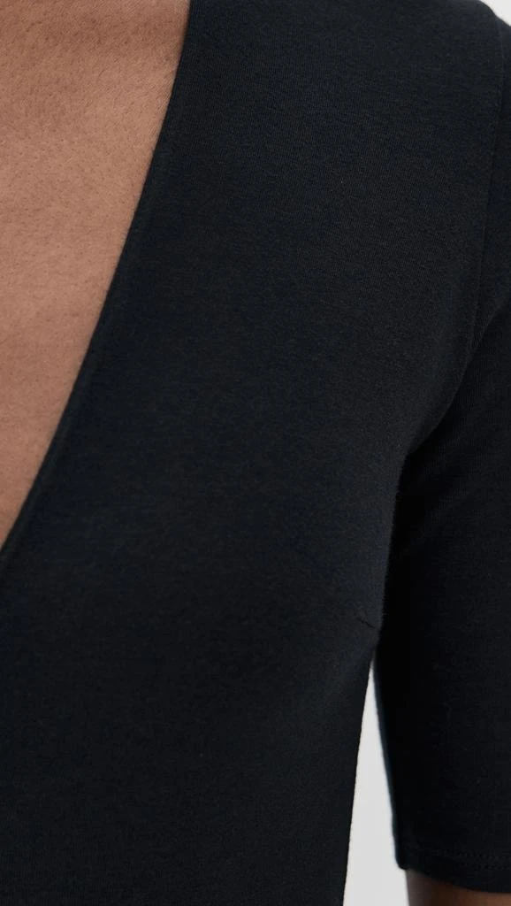 Fleur du Mal Cotton Deep V Thong Bodysuit 5