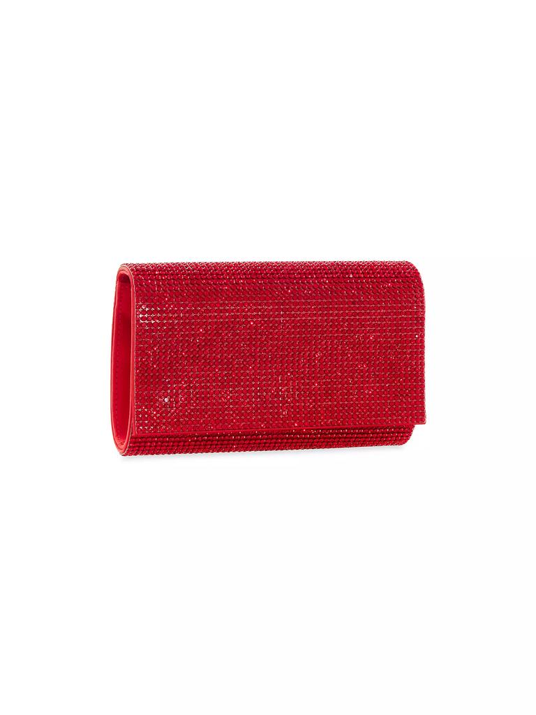 Judith Leiber Fizzy Crystal-Embellished Satin Clutch