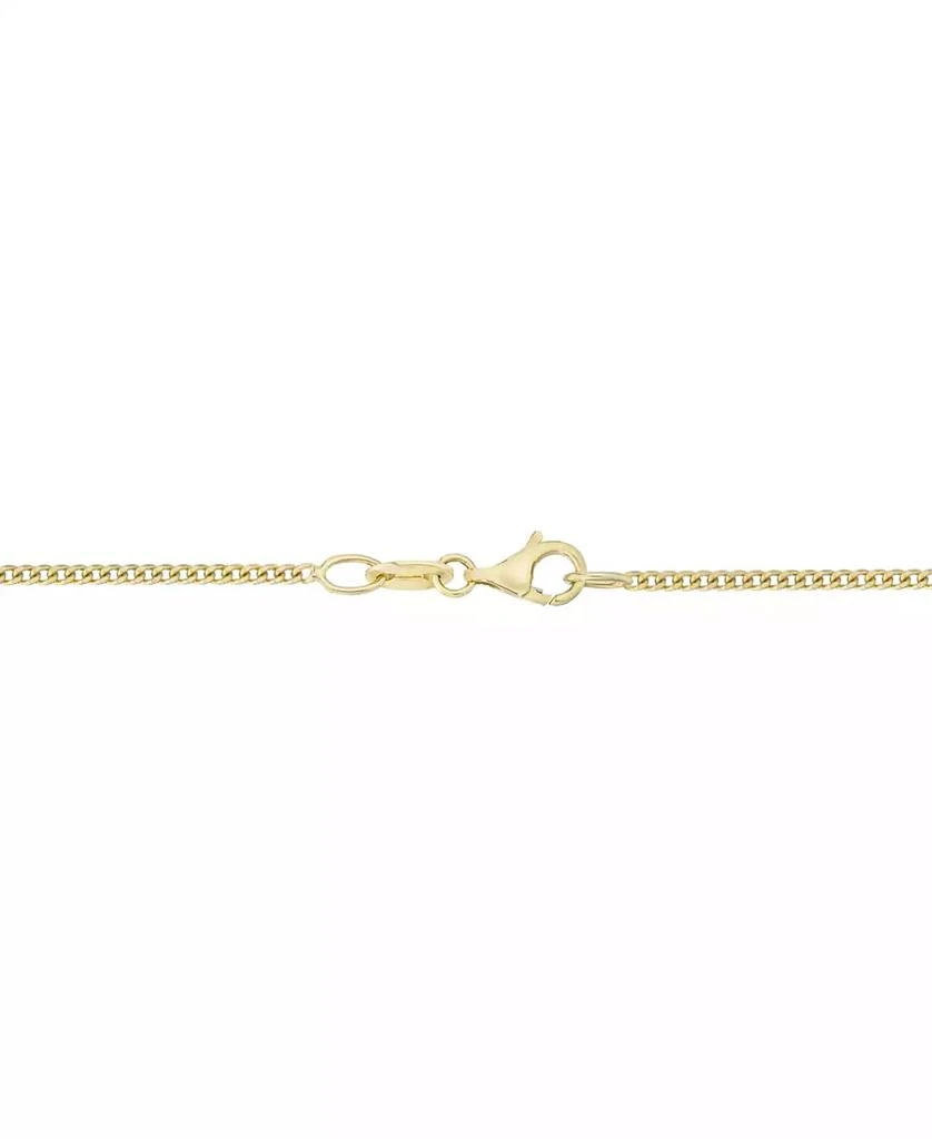 Macy's Polished ID Tag Pendant 18" Curb Link Chain Necklace in 10k Yellow Gold 4