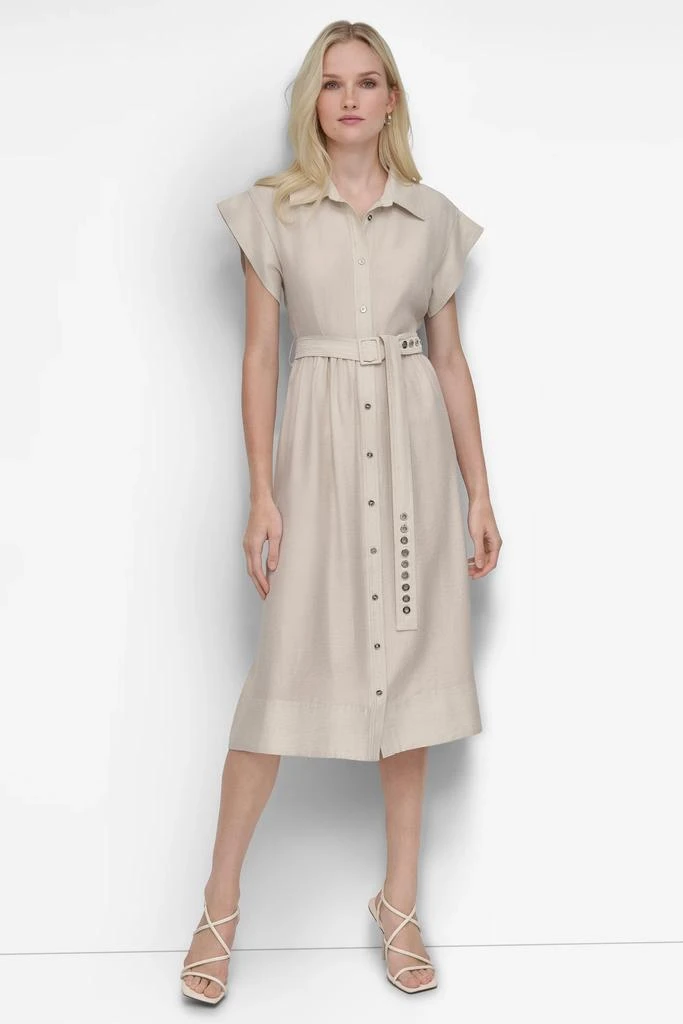 DKNY SHIRT DRESS WITH GROMET BELT 1