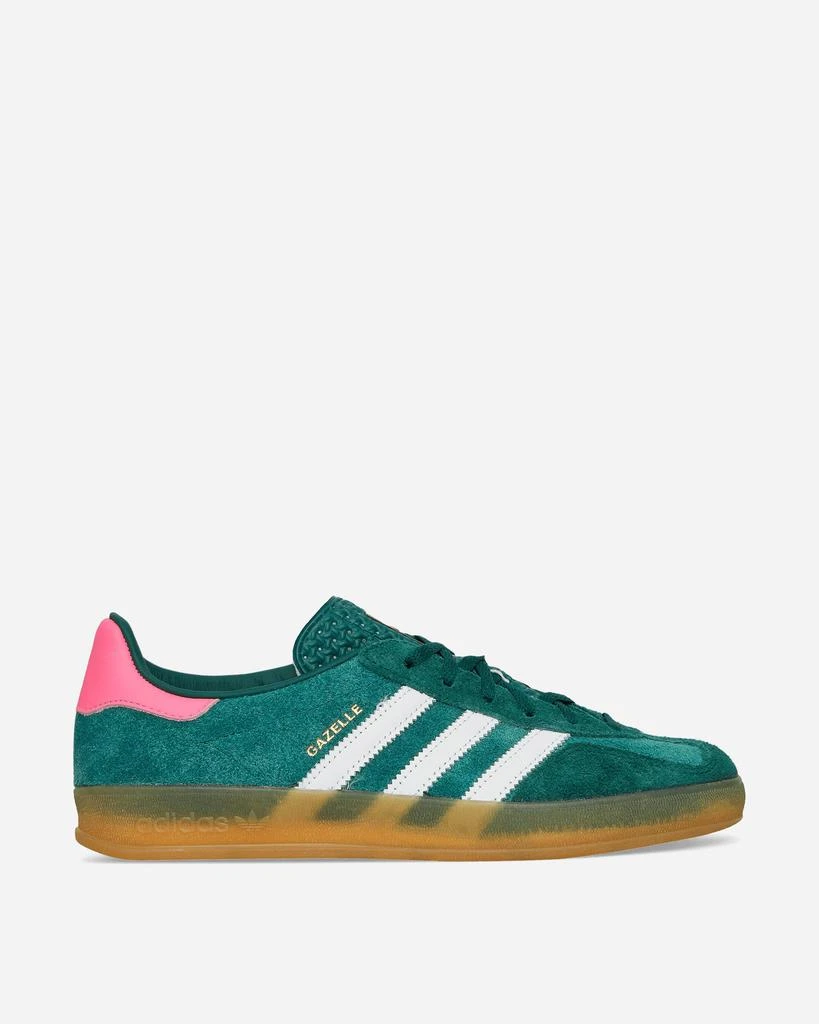 Adidas Women's Gazelle Indoor Sneakers Collegiate Green / Cloud White / Lucid Pink 2