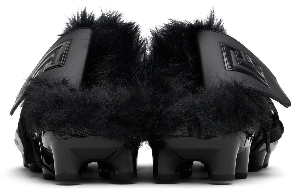 Balmain Black Half Time Faux Fur-Lined Mule Slip-on Loafers 2