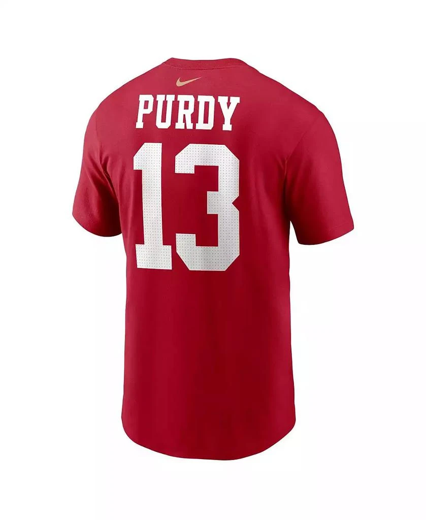 Nike Men's Brock Purdy Scarlet San Francisco 49ers Player Name and Number T-shirt 2