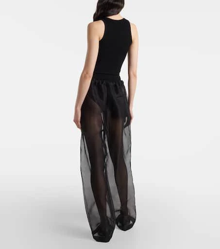 Khaite Trenton silk-blend organza wide-leg pants 3