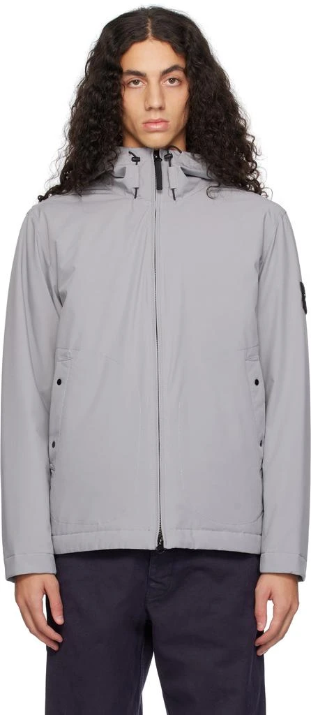 Stone Island Gray 40627 Soft Shell-R PrimaLoft Insulated Jacket 1