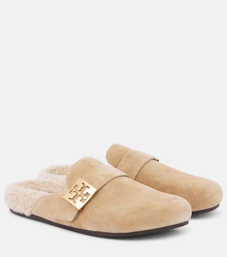 Tory Burch Mellow shearling-lined suede mules 1