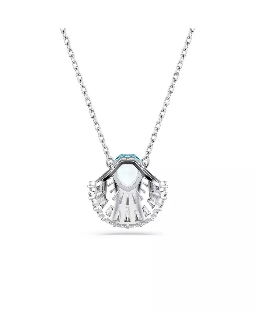 Swarovski Shell, Blue, Rhodium Plated Idyllia Pendant Necklace 4