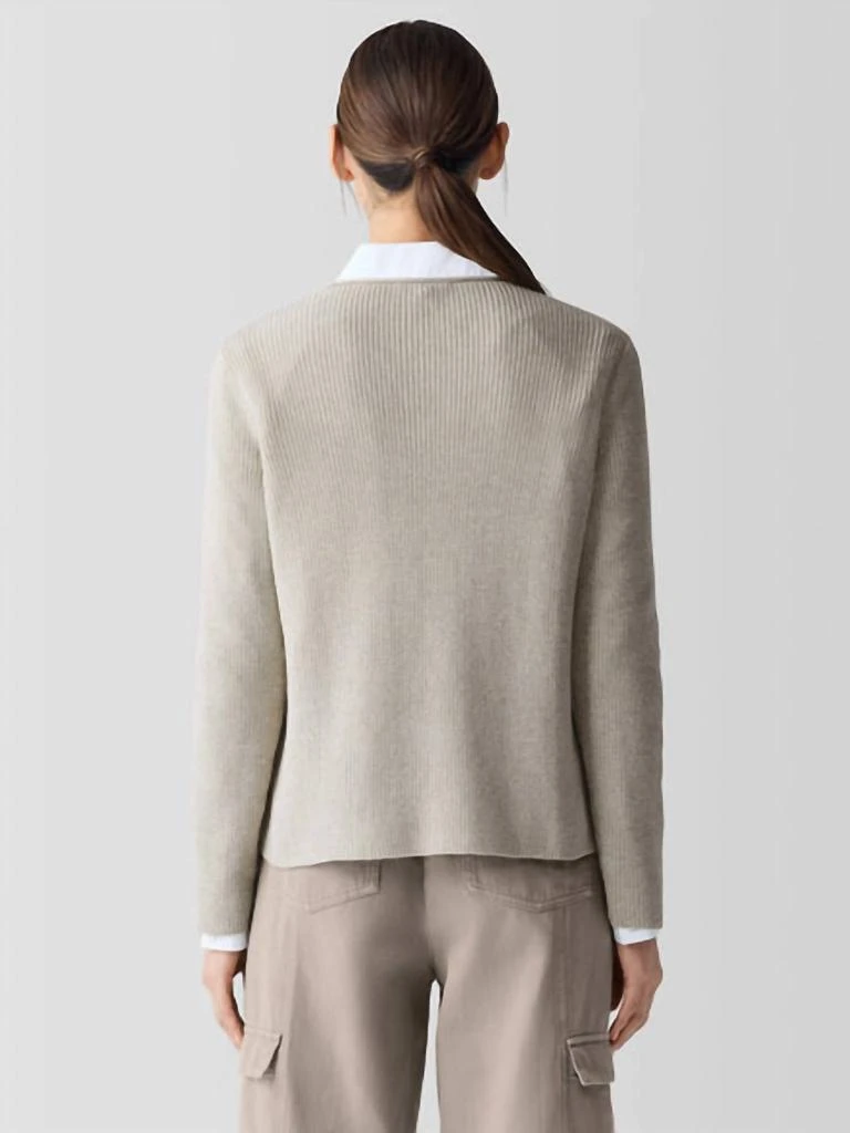Eileen Fisher Crew Neck Sweater In Dove 2