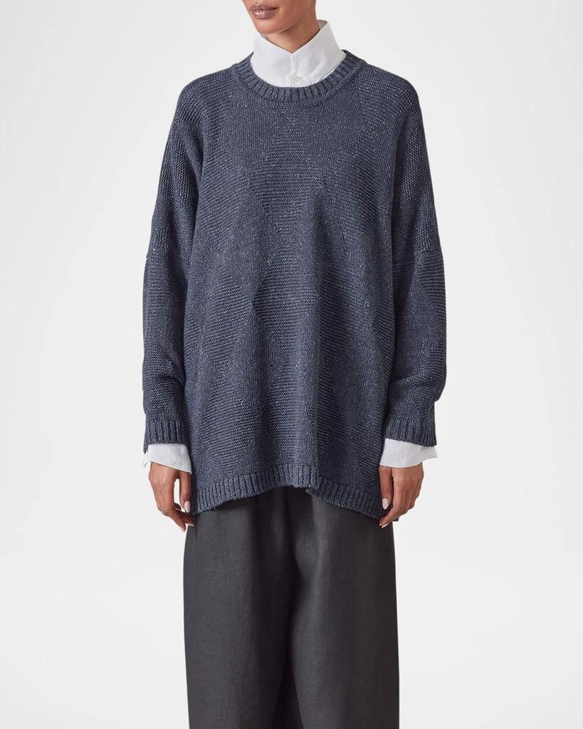 Eskandar 34 Width Round Neck Sweater (Mid Plus) 4