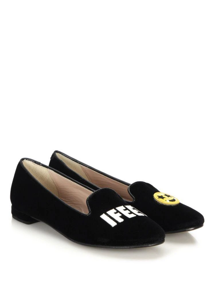 Chiara Ferragni I Feel Velvet Smoking Flats 1