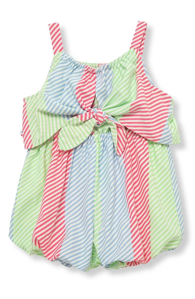 Habitual Stripe Bow Accent Bubble Romper 1