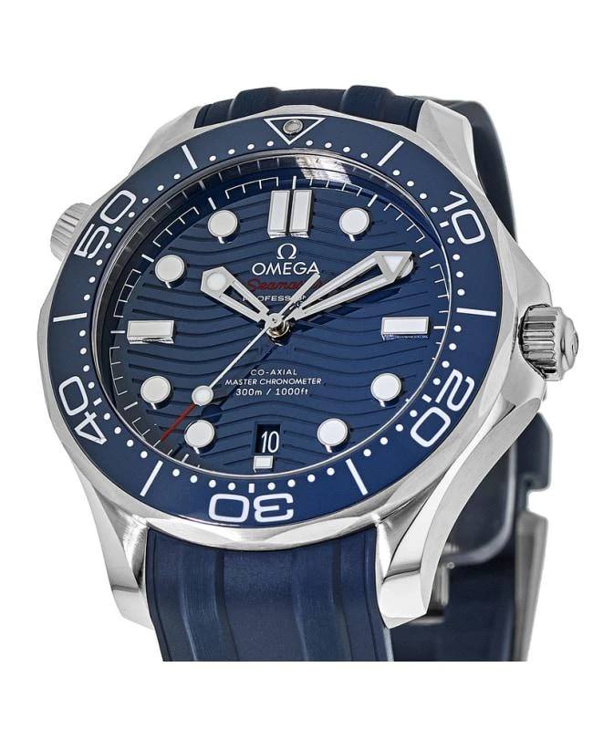 Omega Omega Seamaster Diver 300M Blue Dial Rubber Strap Men's Watch 210.32.42.20.03.001 2