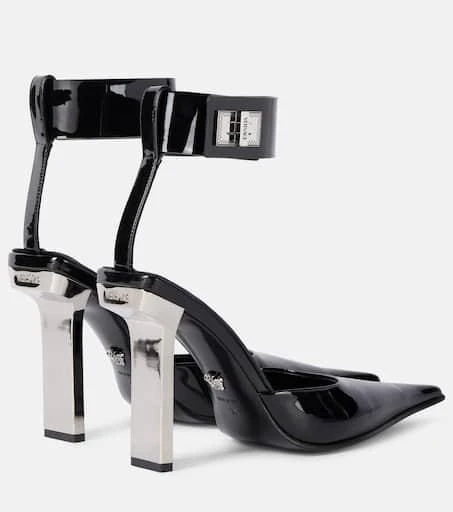 Versace Patent leather slingback pumps 2