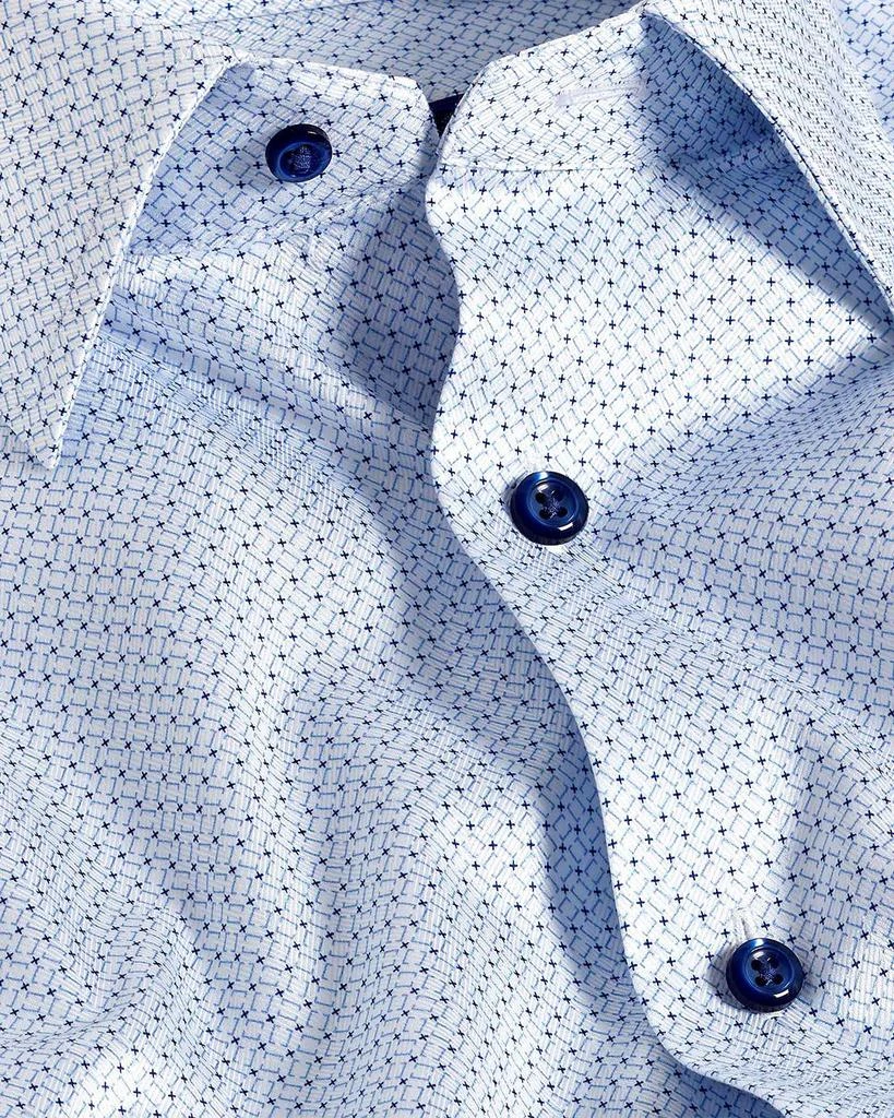 david donahue regular fit dress shirt David Donahue White & Dune Micro Dobby Dress Shirt (Regular Fit) White & Dune / 17x32/33 main image 0