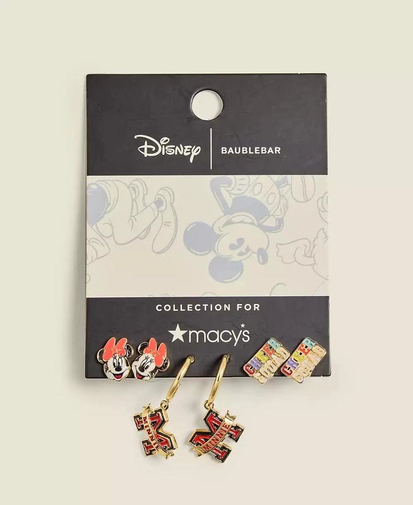BAUBLEBAR Disney | Macy's Minnie Mouse Cheer Squad 3 Pair Earring Set, Created for Macy's 4