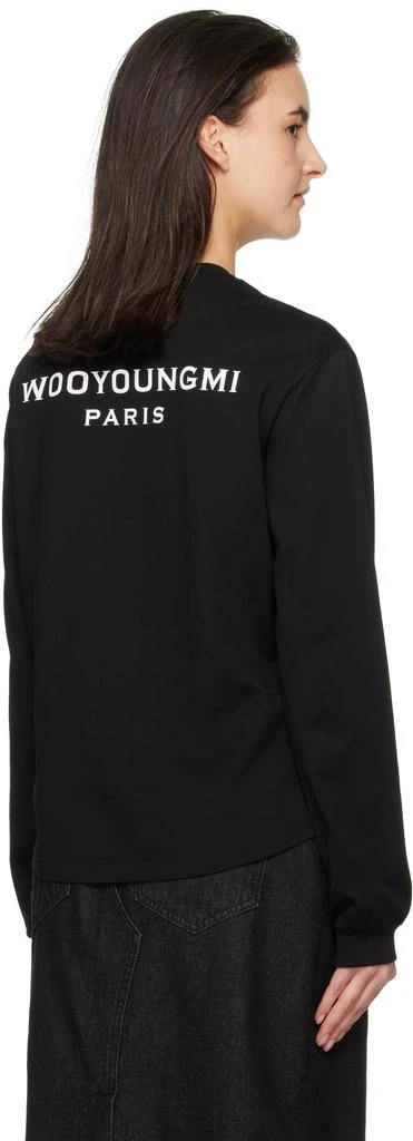 Wooyoungmi Black Back Logo Long Sleeve T-shirt 3