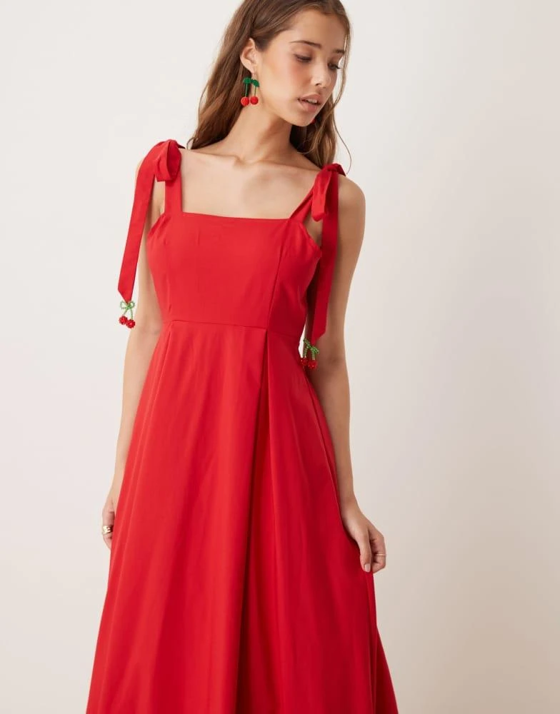 strapless open back dress Reformation