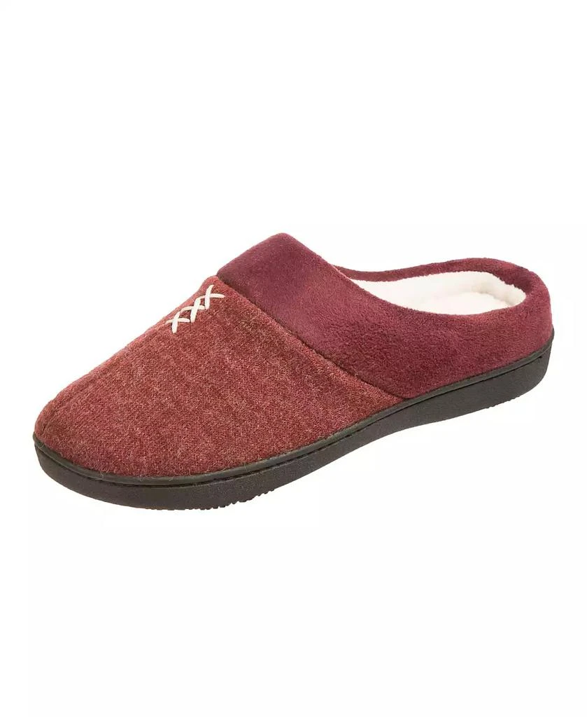 Isotoner Signature Women's Microsuede Knit Marisol Hoodback Slippers 6