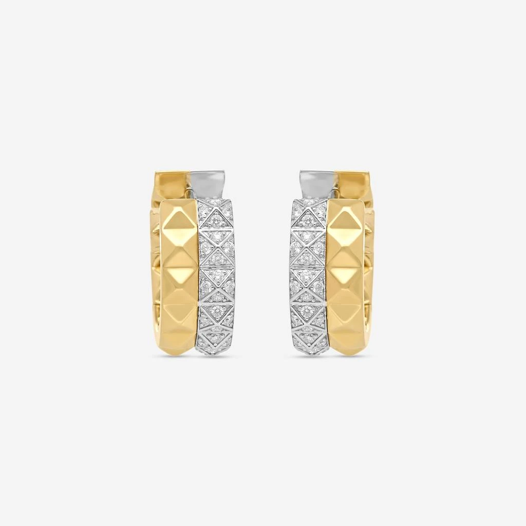 Roberto Coin Roberto Coin Obelisco 18K Yellow 
White Gold Diamond Earrings 7771787AJERX-copy 2