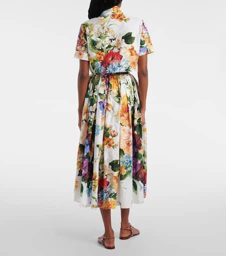 Dolce
Gabbana Floral gathered cotton midi skirt 3