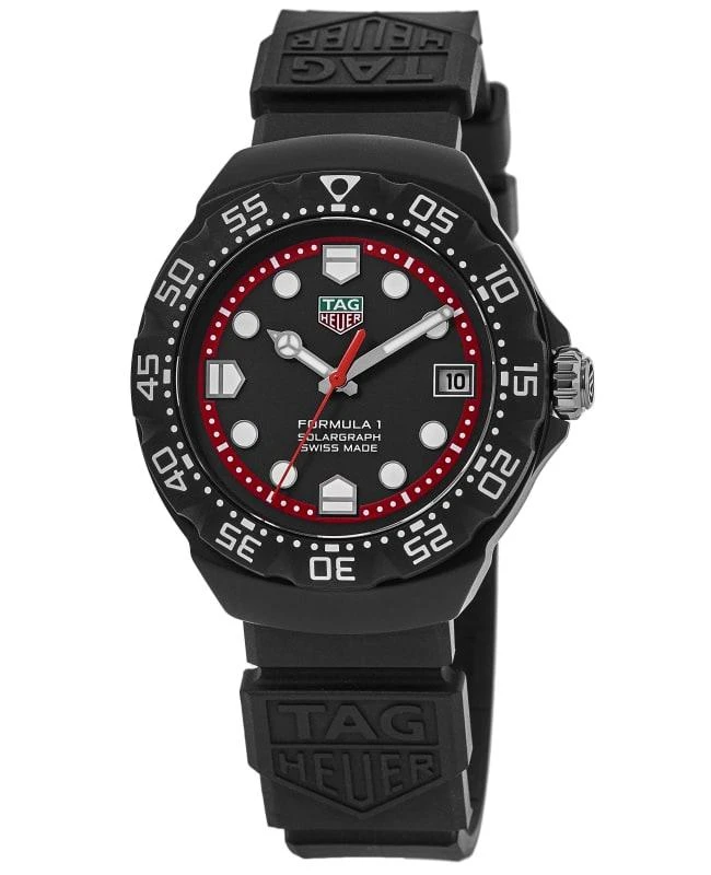 TAG Heuer Tag Heuer Formula 1 Solargraph Limited Edition Black Dial Rubber Strap Men's Watch WBY1114.FT8084 1