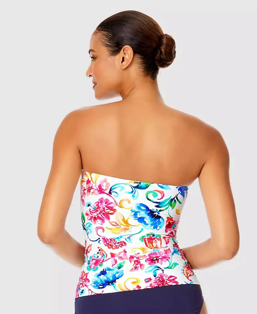 Anne Cole Women's Watercolor Paisley Twist-Front Bandeau Tankini Top 4