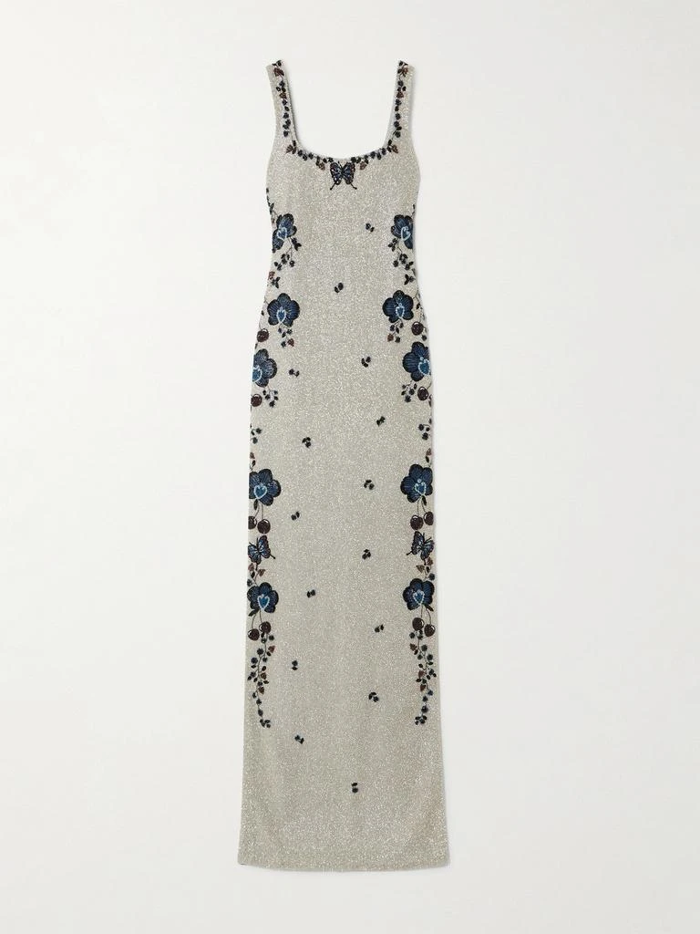 Clio Peppiatt Orchid 珠饰弹力绢网礼服 1