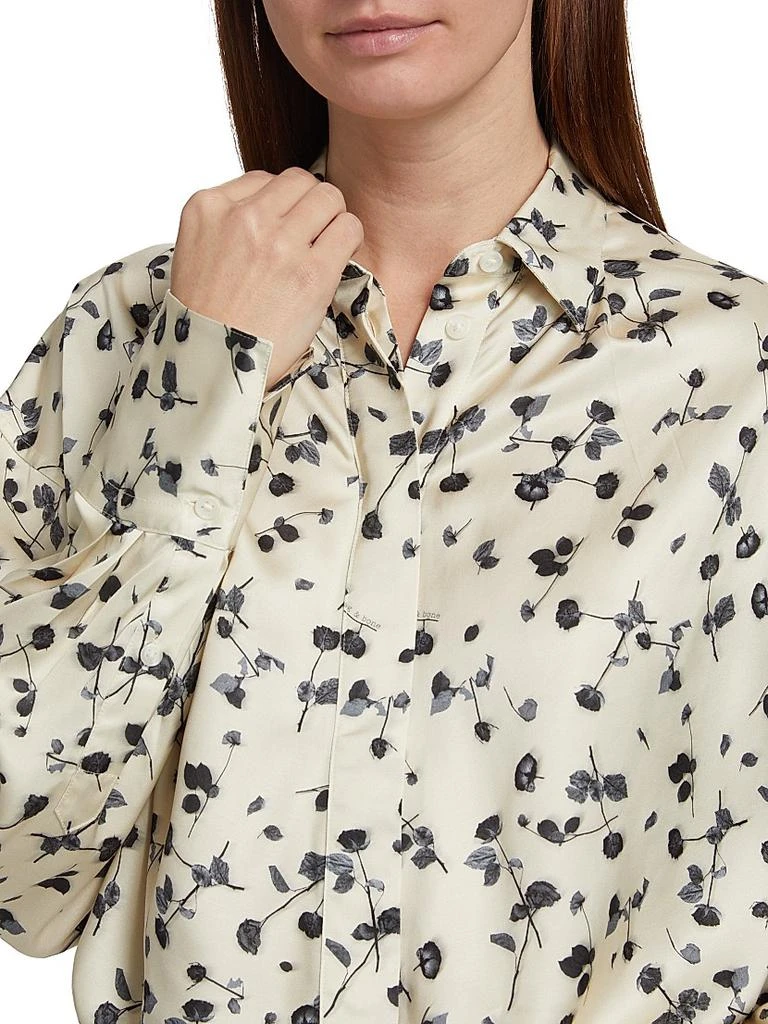 Rag & Bone Martha Floral Satin Shirt 6