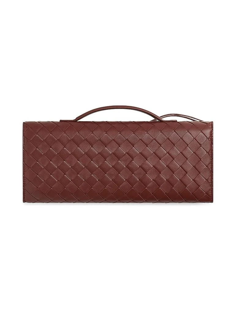Bottega Veneta Andiamo Intrecciato Leather Top-Handle Clutch 5