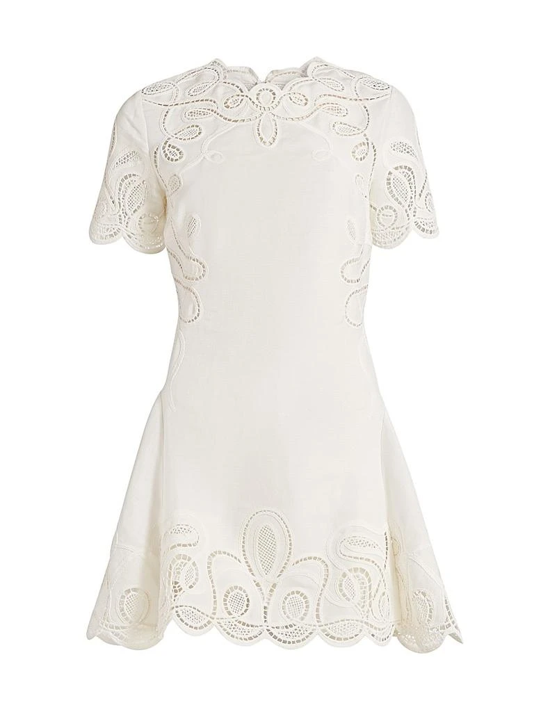 SIMKHAI Morrigan Linen-Blend Minidress 1