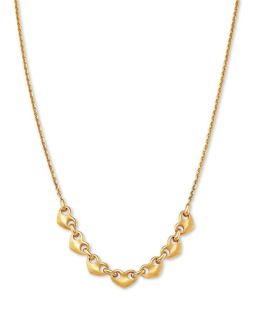 Bloomingdale
s Fine Collection Heart Link Collar Necklace in 14K Yellow Gold, 16-18" 1