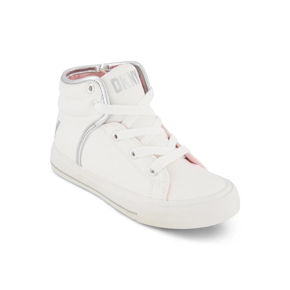 DKNY Little Girls Fashion Athletic High Top Sneakers 1