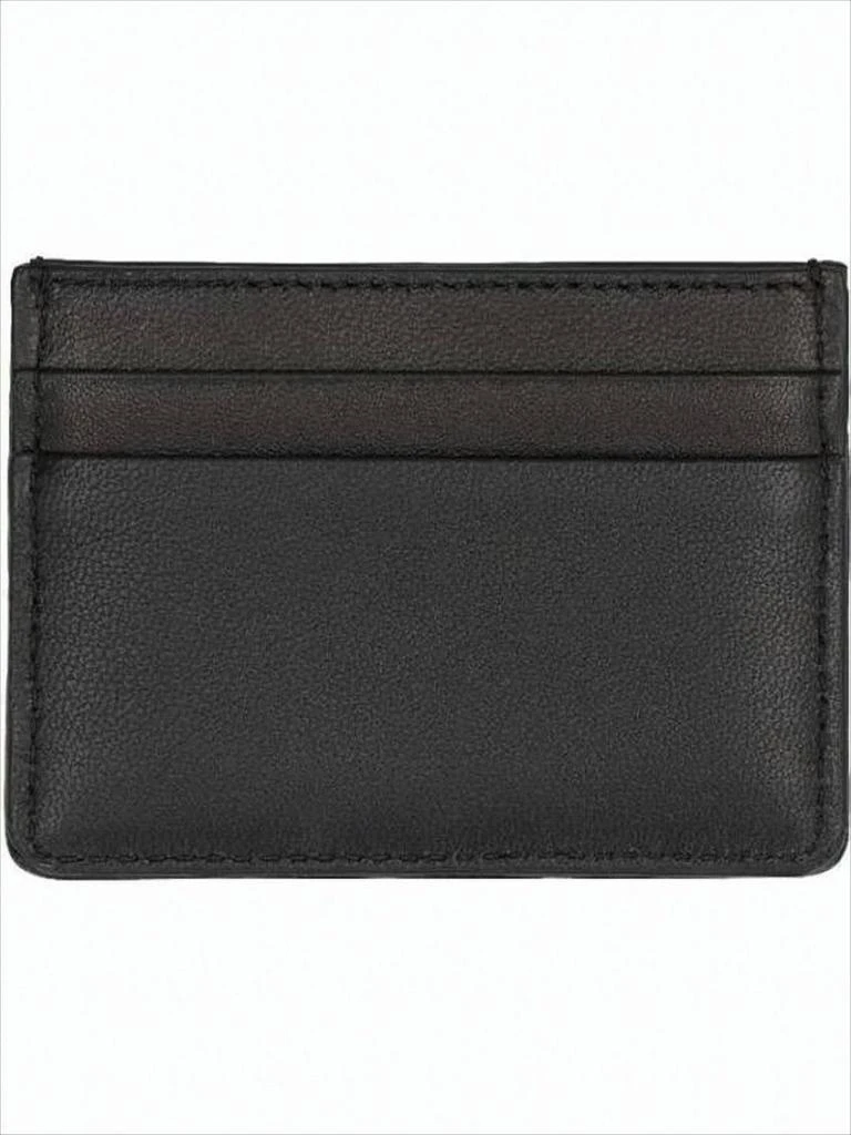 Valentino Textured Fabric and Leather Card Wallet 2