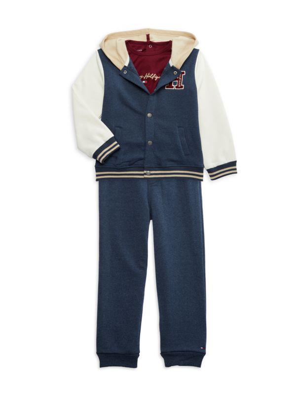 Tommy Hilfiger Baby Boy's & Little Boy's 3-Piece Tee, Hooded Jacket & Joggers Set