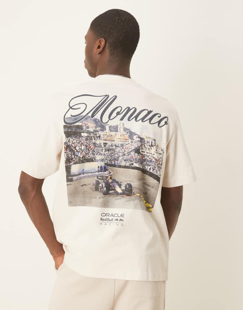 Abercrombie & Fitch Abercrombie & Fitch premium red bull racing back print t-shirt in white
