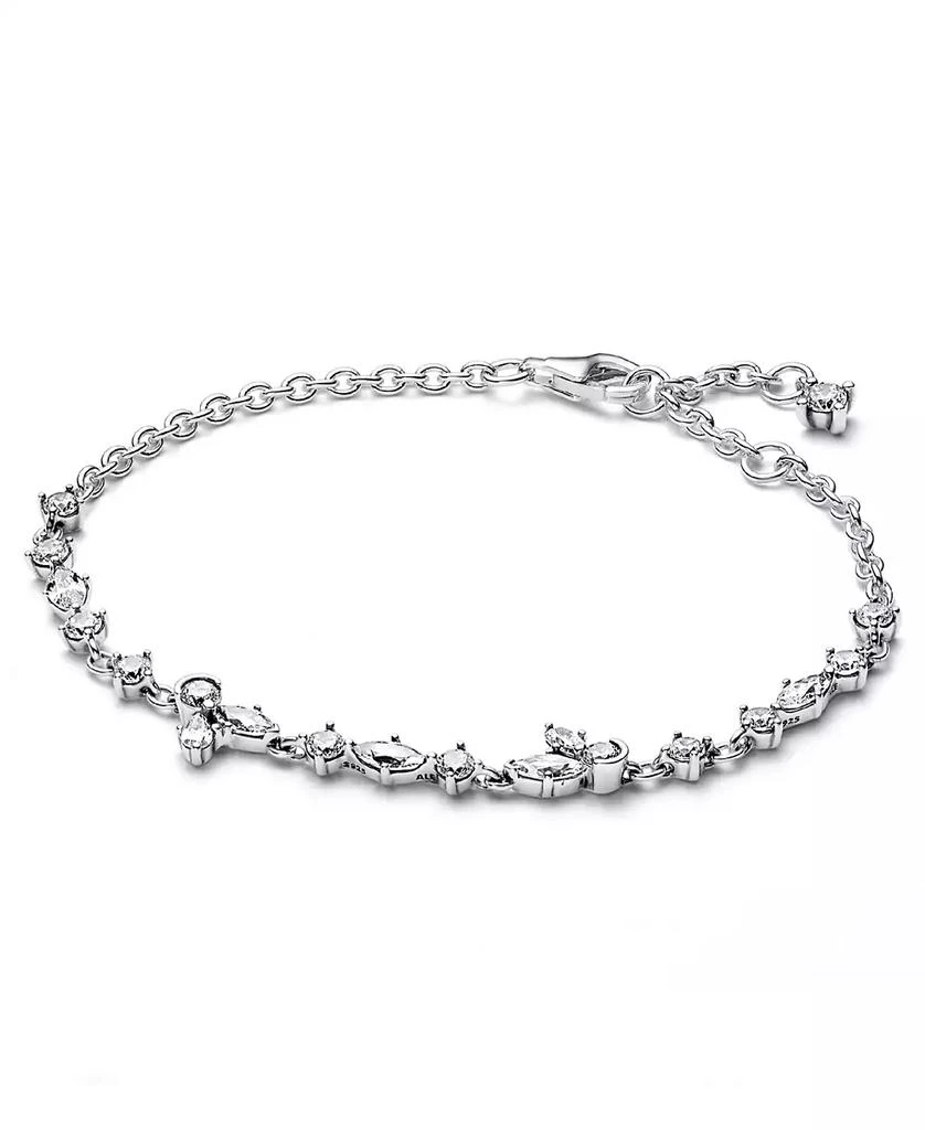 Shop Cubic Zirconia Sparkling Herbarium Cluster Chain Bracelet on