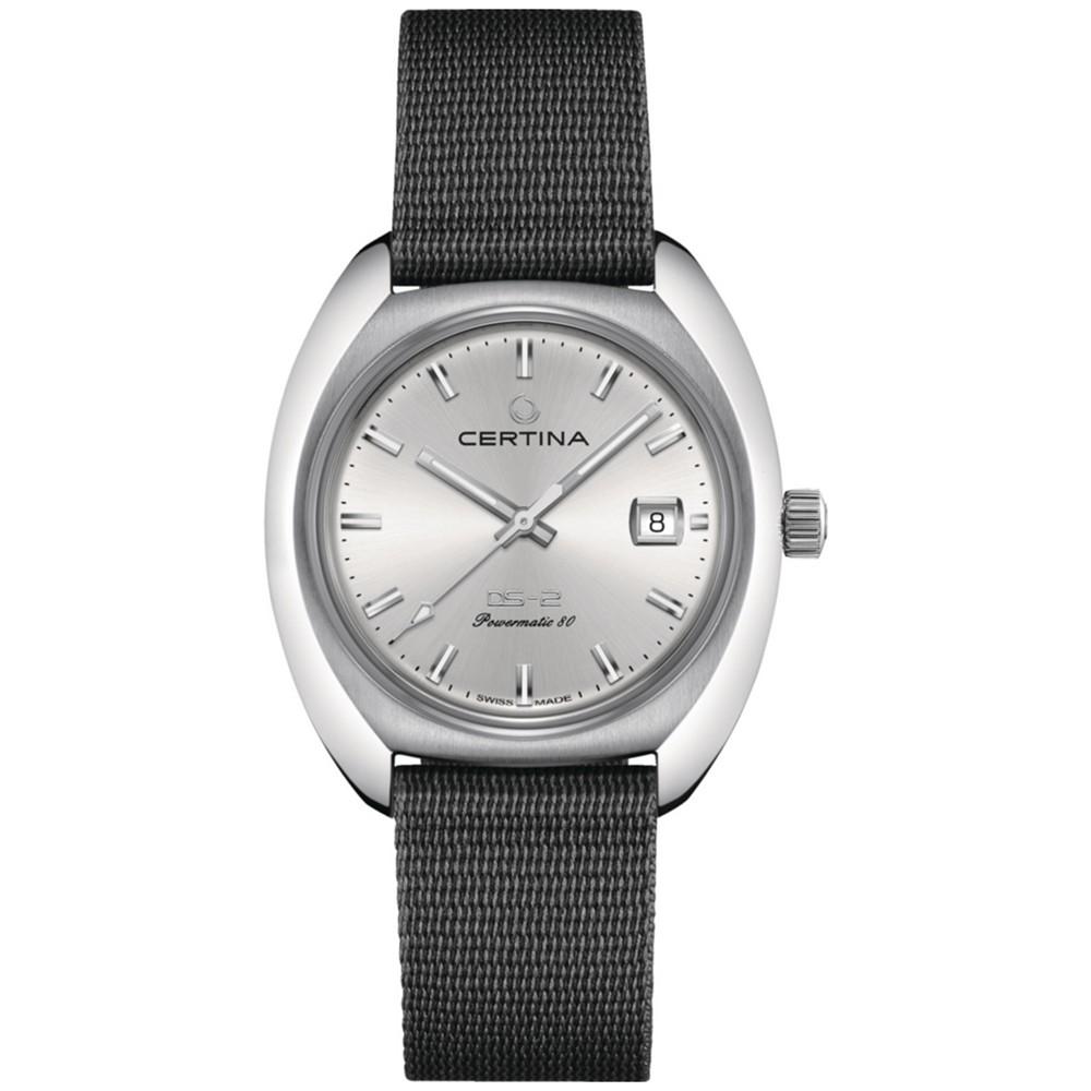 Certina Men's Swiss Automatic DS-2 Gray Synthetic Strap Watch 40mm