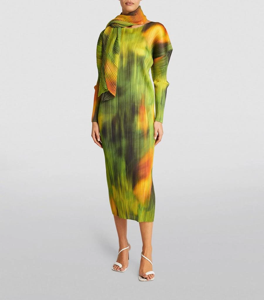 Pleats Please Turnip & Spinach Midi Dress 2