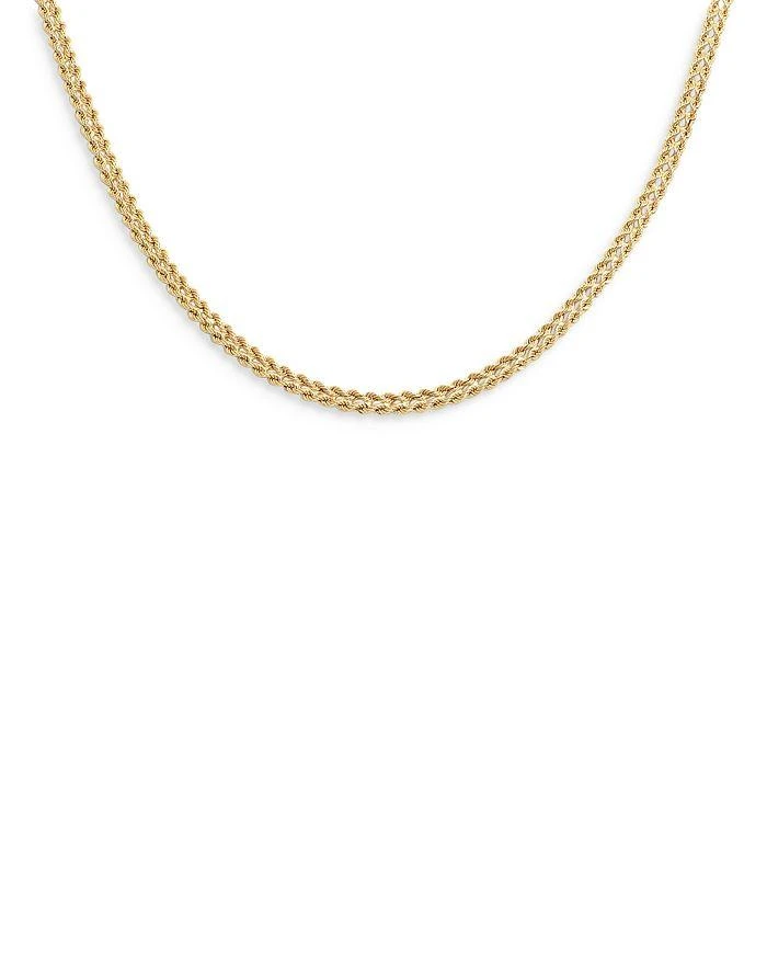 Alberto Amati 14K Yellow Gold Cuore Rope Link Collar Necklace, 18"