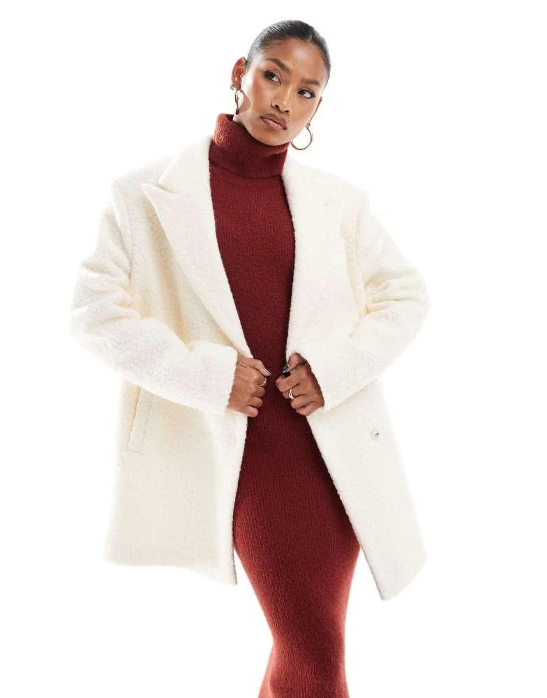 Aria Cove Aria Cove oversized boucle formal blazer in cream 1