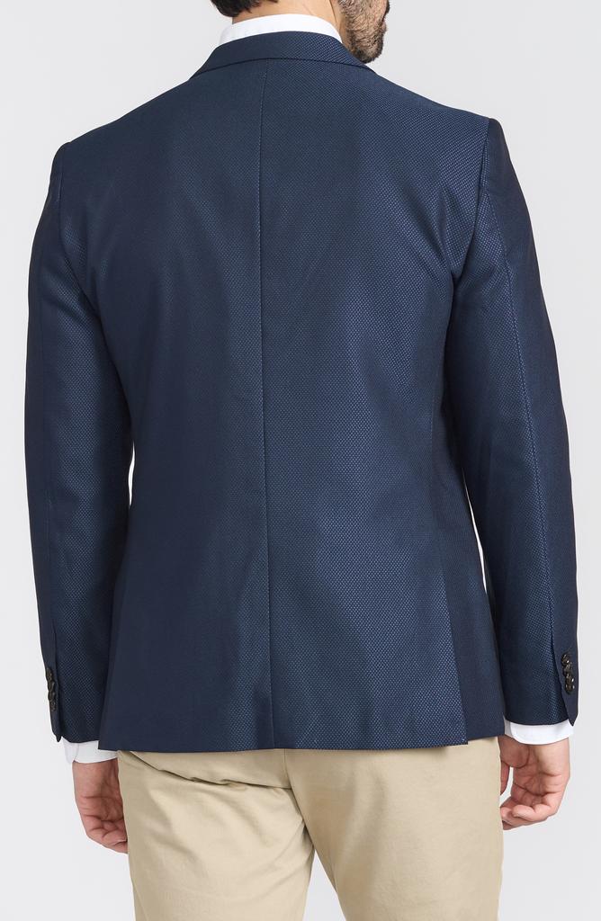 SAVILE ROW CO Slim Fit Geometric Printed Sport Coat