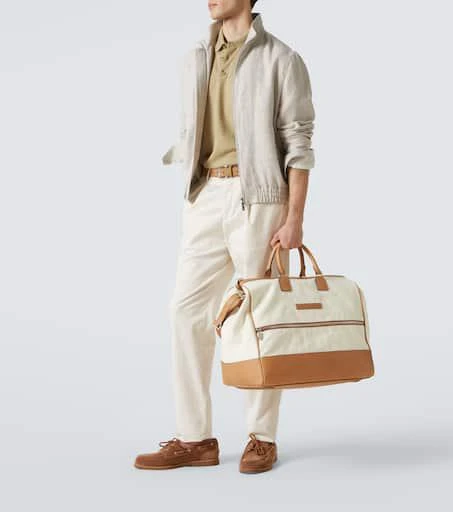 Brunello Cucinelli Boston Summer canvas duffel bag 7