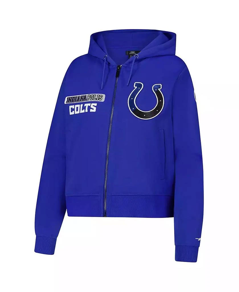 Pro Standard Women's Royal Indianapolis Colts Split Logo Full Zip Hoodie 3