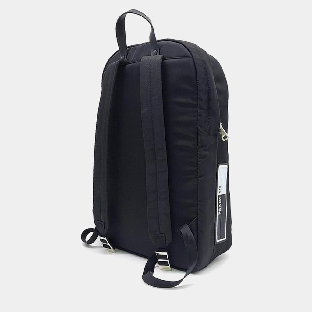 バッグ PRADA Back packs black tessto nylon Prada Black Tessuto Nylon and Saffiano Logo Backpack Bag