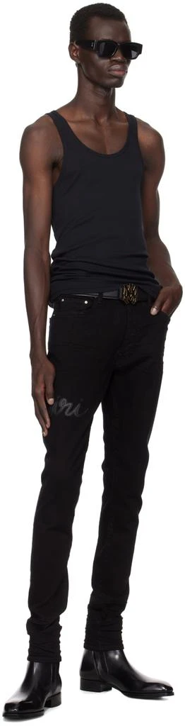 AMIRI Black 'Amiri' Script Logo Jeans 4