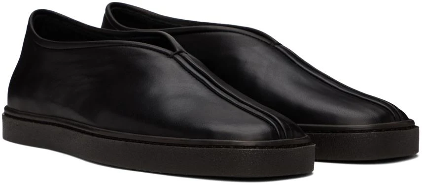 Lemaire Black Piped Slippers 4