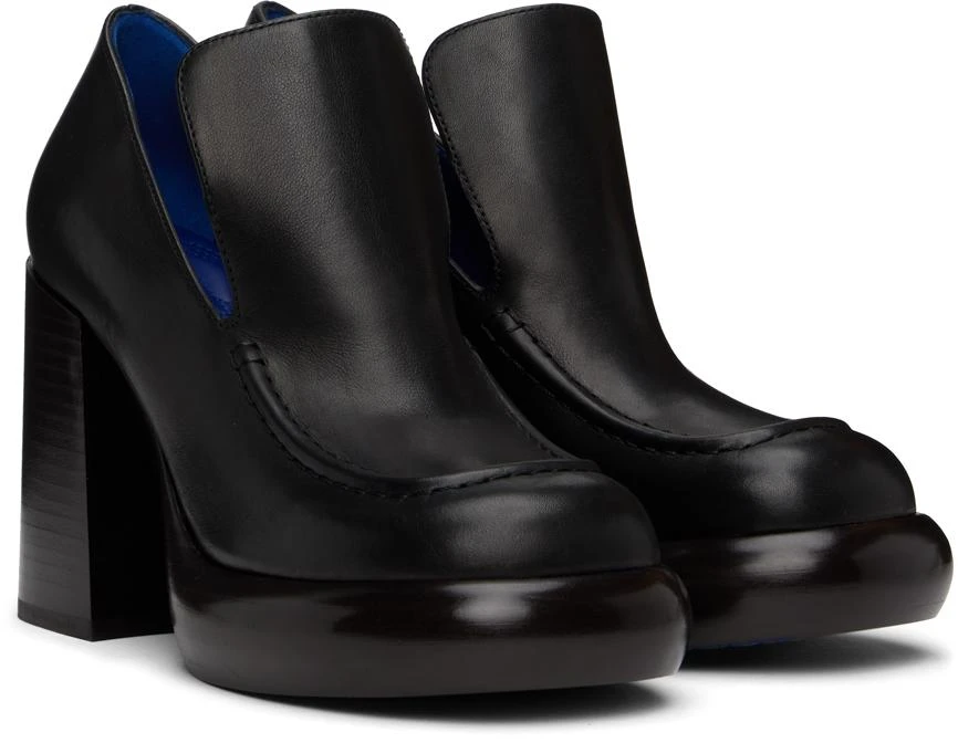 Burberry Black Leather Wedge Heels 4