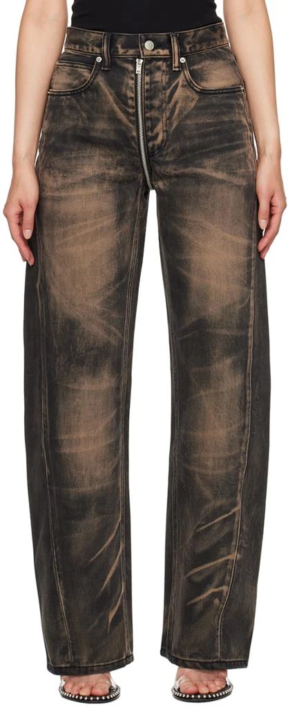 Alexander Wang Brown Low-Rise Balloon Jeans 1