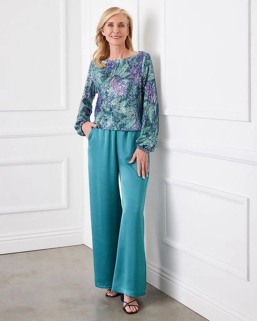 Karen Kane Satin Wide Leg Pants 4
